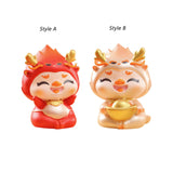Maxbell Chinese New Year Dragon Figurine Mini Creative for Tabletop Office Bookshelf Style A