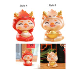Maxbell Chinese New Year Dragon Figurine Mini Creative for Tabletop Office Bookshelf Style A