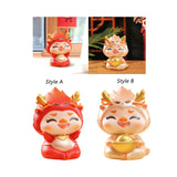 Maxbell Chinese New Year Dragon Figurine Mini Creative for Tabletop Office Bookshelf Style A