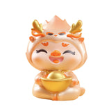 Maxbell Chinese New Year Dragon Figurine Mini Creative for Tabletop Office Bookshelf Style B