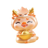 Maxbell Chinese New Year Dragon Figurine Mini Creative for Tabletop Office Bookshelf Style B