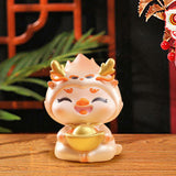 Maxbell Chinese New Year Dragon Figurine Mini Creative for Tabletop Office Bookshelf Style B