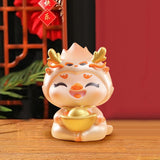 Maxbell Chinese New Year Dragon Figurine Mini Creative for Tabletop Office Bookshelf Style B