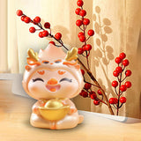 Maxbell Chinese New Year Dragon Figurine Mini Creative for Tabletop Office Bookshelf Style B