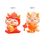 Maxbell Chinese New Year Cartoon Dragon Figurine Cute Table Ornament for Living Room Style A