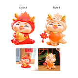 Maxbell Chinese New Year Cartoon Dragon Figurine Cute Table Ornament for Living Room Style A
