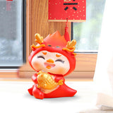 Maxbell Chinese New Year Cartoon Dragon Figurine Cute Table Ornament for Living Room Style A