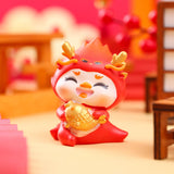 Maxbell Chinese New Year Cartoon Dragon Figurine Cute Table Ornament for Living Room Style A