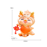 Maxbell Chinese New Year Cartoon Dragon Figurine Cute Table Ornament for Living Room Style B