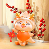Maxbell Chinese New Year Cartoon Dragon Figurine Cute Table Ornament for Living Room Style B