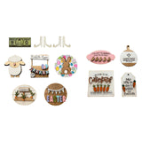 Maxbell Easter Tiered Tray Decor Set Rustic Tiered Tray Signs for Home Kitchen Table 4pcs