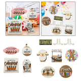 Maxbell Easter Tiered Tray Decor Set Rustic Tiered Tray Signs for Home Kitchen Table 4pcs