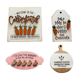 Maxbell Easter Tiered Tray Decor Set Rustic Tiered Tray Signs for Home Kitchen Table 4pcs