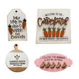 Maxbell Easter Tiered Tray Decor Set Rustic Tiered Tray Signs for Home Kitchen Table 4pcs