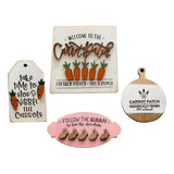 Maxbell Easter Tiered Tray Decor Set Rustic Tiered Tray Signs for Home Kitchen Table 4pcs