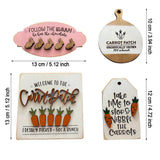 Maxbell Easter Tiered Tray Decor Set Rustic Tiered Tray Signs for Home Kitchen Table 4pcs