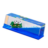 Maxbell Panda Rowing Dragon Boat Fluid Drift Bottle Party Supplies for Computer Desk