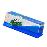 Maxbell Panda Rowing Dragon Boat Fluid Drift Bottle Party Supplies for Computer Desk