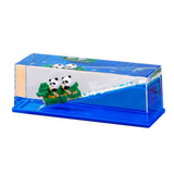 Maxbell Panda Rowing Dragon Boat Fluid Drift Bottle Party Supplies for Computer Desk
