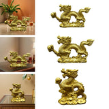 Maxbell Resin Dragon Figurines Home Decorative for Living Room Desk Entrance Cabinet M
