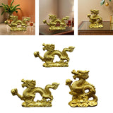 Maxbell Resin Dragon Figurines Home Decorative for Living Room Desk Entrance Cabinet M