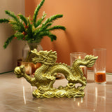 Maxbell Resin Dragon Figurines Home Decorative for Living Room Desk Entrance Cabinet L