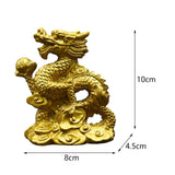 Maxbell Resin Dragon Figurines Home Decorative for Living Room Desk Entrance Cabinet S