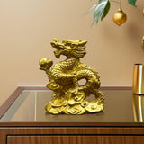 Maxbell Resin Dragon Figurines Home Decorative for Living Room Desk Entrance Cabinet S