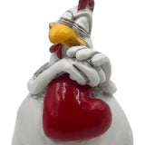 Maxbell Funny Rooster Figurine Creative Resin Animal Sculpture for Yard Lawn Bedroom