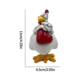 Maxbell Funny Rooster Figurine Creative Resin Animal Sculpture for Yard Lawn Bedroom