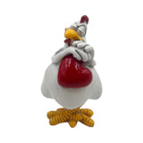 Maxbell Funny Rooster Figurine Creative Resin Animal Sculpture for Yard Lawn Bedroom
