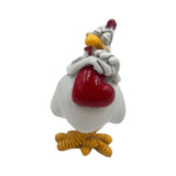 Maxbell Funny Rooster Figurine Creative Resin Animal Sculpture for Yard Lawn Bedroom
