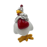 Maxbell Funny Rooster Figurine Creative Resin Animal Sculpture for Yard Lawn Bedroom