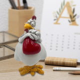 Maxbell Funny Rooster Figurine Creative Resin Animal Sculpture for Yard Lawn Bedroom