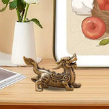 Maxbell Feng Shui Kirin Statue Lifelike Kirin Ornaments for Decor Office Dining Room