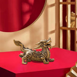 Maxbell Feng Shui Kirin Statue Lifelike Kirin Ornaments for Decor Office Dining Room