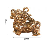 Maxbell Mini Kylin Figurine Home Decoration Desktop Sculpture Kylin Keychain Pendant