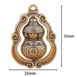 Maxbell Gourd Brass Keychains Small Brass Ornament for Vehicle Car Housewarming