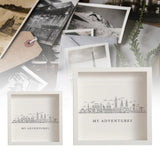 Maxbell Adventures Memory Case Photo Frame Ticket Home Decor Display Cases Shadow Box 20cmx20cm