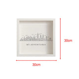 Maxbell Adventures Memory Case Photo Frame Ticket Home Decor Display Cases Shadow Box 30cmx30cm