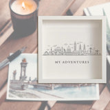 Maxbell Adventures Memory Case Photo Frame Ticket Home Decor Display Cases Shadow Box 30cmx30cm