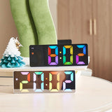 Maxbell Digital Alarm Clock Bedside Clock 12 Hour/ Mute Clock for Home Office Black