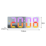 Maxbell Digital Alarm Clock Bedside Clock 12 Hour/ Mute Clock for Home Office White