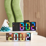 Maxbell Digital Alarm Clock Bedside Clock 12 Hour/ Mute Clock for Home Office White