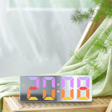 Maxbell Digital Alarm Clock Bedside Clock 12 Hour/ Mute Clock for Home Office White