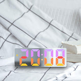 Maxbell Digital Alarm Clock Bedside Clock 12 Hour/ Mute Clock for Home Office White