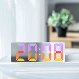 Maxbell Digital Alarm Clock Bedside Clock 12 Hour/ Mute Clock for Home Office White