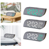 Maxbell Desk Clock Bedroom LED Alarm Clock Temperature Display for Dormitory Stylish Green Numbers