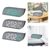 Maxbell Desk Clock Bedroom LED Alarm Clock Temperature Display for Dormitory Stylish Green Numbers
