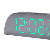 Maxbell Desk Clock Bedroom LED Alarm Clock Temperature Display for Dormitory Stylish Green Numbers